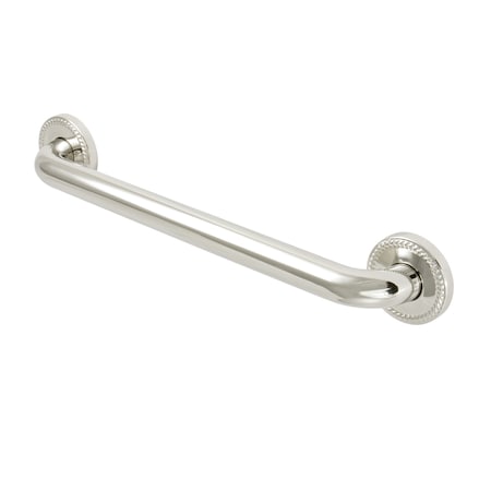 Laurel Contemporary Grab Bar, 15-1/16" L, 17 ga. Brass, Polished Nickel DR814166